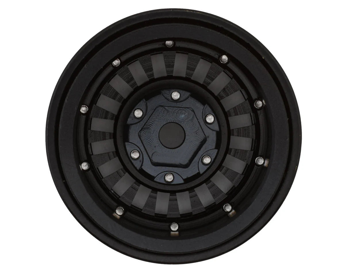 Treal Hobby Type C 1.0" Multi Spoke Aluminum Beadlock Crawler Wheels (Black) (4) (21.1g)