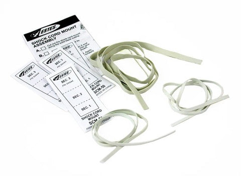 Shock Cords & Mount Pack, for Model Rockets