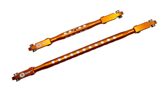 Aluminum CNC Steering Rod Set for Axial SCX6 Orange