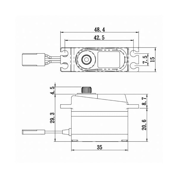 High Voltage Micro Tail Servo w/Soft Start, 0.095sec / 111.1oz @ 7.4v