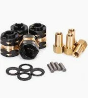 SCX24 Brass Extended Wheel Hub Spacer Adapter