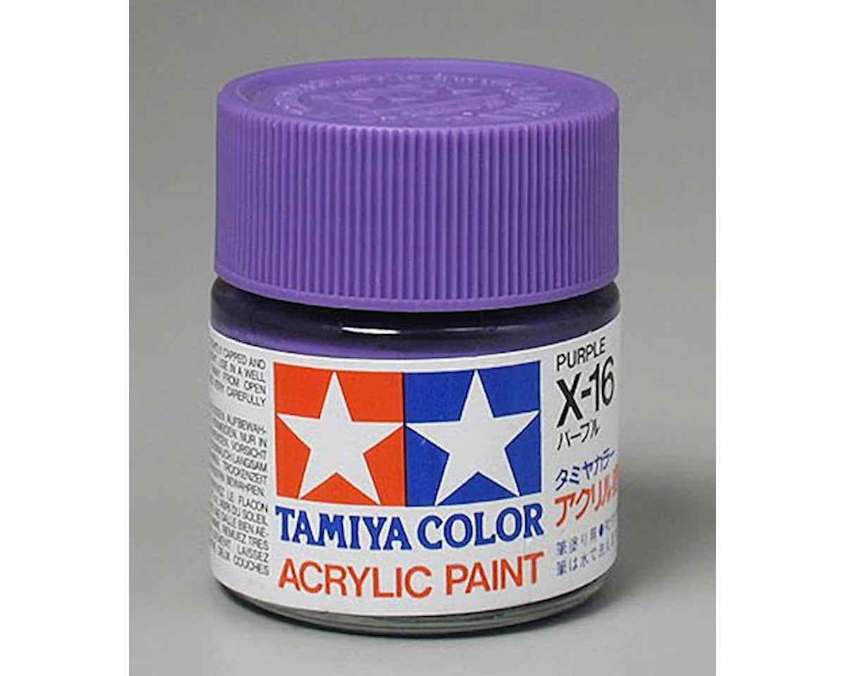 Tamiya X-16 Purple Gloss Finish Acrylic Paint (23ml)