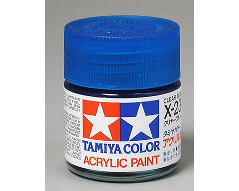 Tamiya X-23 Clear Blue Gloss Finish Acrylic Paint (23ml)