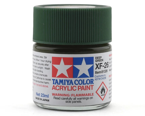 Tamiya XF-26 Flat Deep Green Acrylic Paint (23ml)