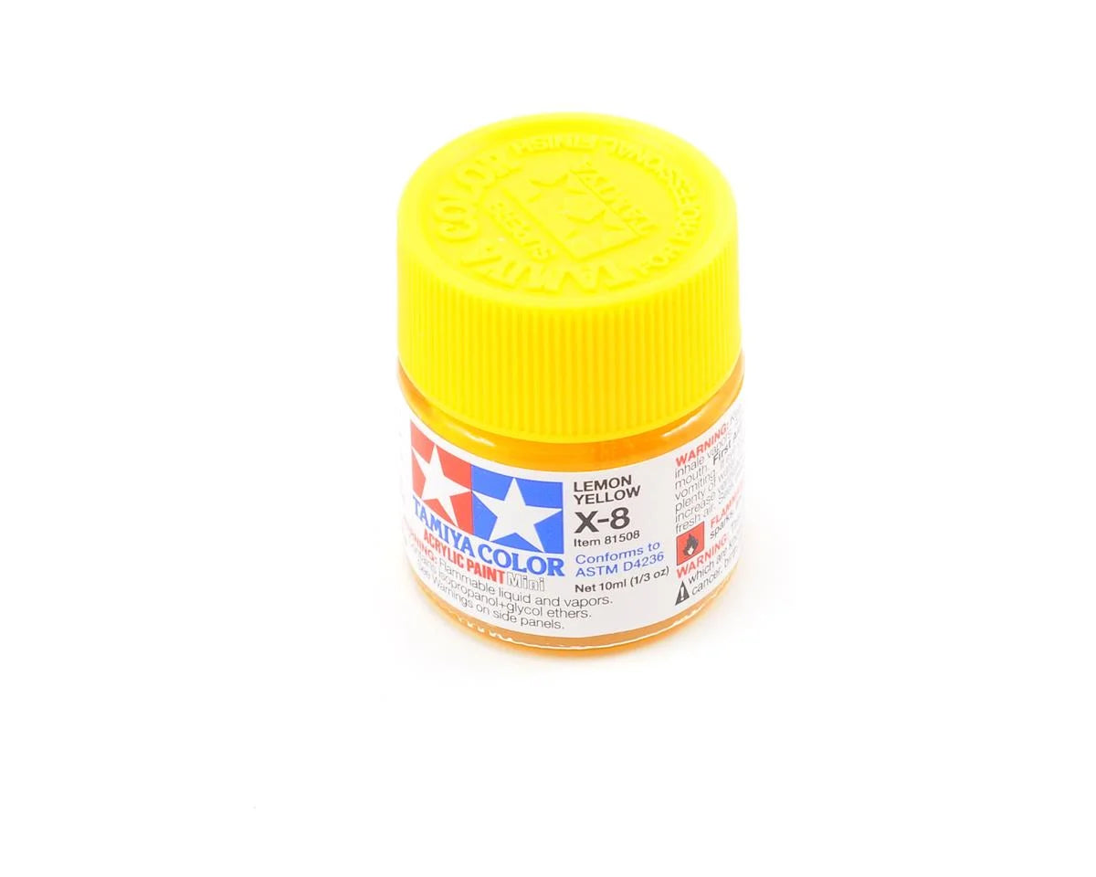 Tamiya X-8 Lemon Yellow Acrylic Paint (10ml)