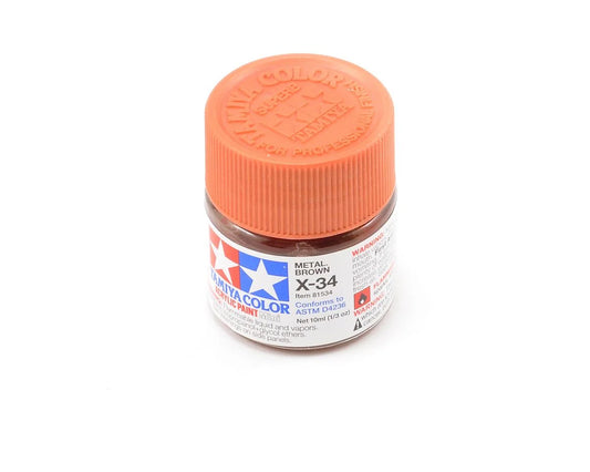 Tamiya X-34 Metallic Brown Acrylic Paint (10ml)