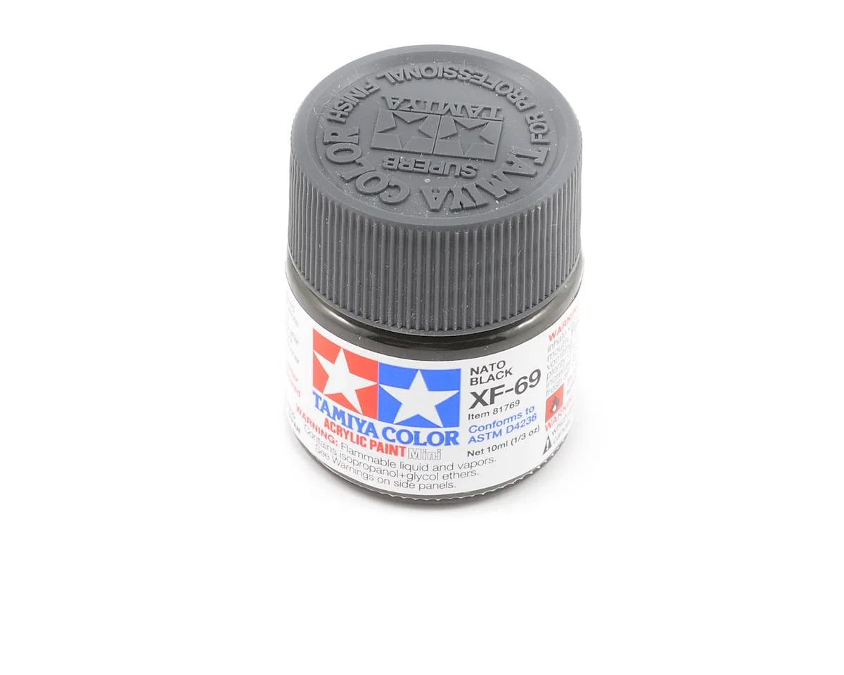 Tamiya XF-69 Flat Nato Black Acrylic Paint (10ml)