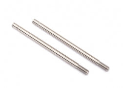 Shock shafts, steel, chrome finish (X-long) (2)