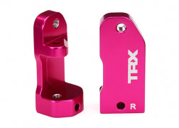 Caster blocks, 30-degree, pink-anodized 6061-T6 aluminum (left & right)/ suspension screw pin (2)