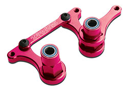 Steering bellcranks, drag link (pink-anodized 6061-T6 aluminum)/ 5x8mm ball bearings (4)/ hardware (assembled)