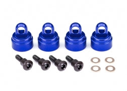 Shock caps, aluminum (blue-anodized) (4) (fits all Ultra Shocks)