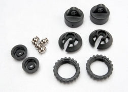 Caps and spring retainers, GTR shock (upper cap (2)/ hollow balls (2)/ bottom cap (2)/ upper retainer (2)/ lower retainer (2))