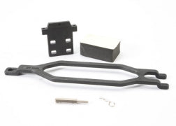 Traxxas Hold down, battery/ hold down retainer/ battery post/ foam spacer/ angled body clip (allows for installation of taller, multi-cell batteries)