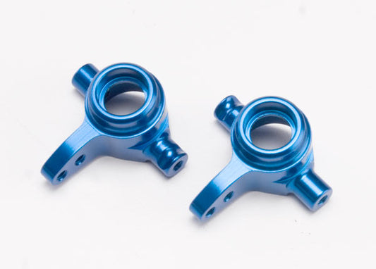 Steering blocks, 6061-T6 aluminum (blue-anodized), left & right