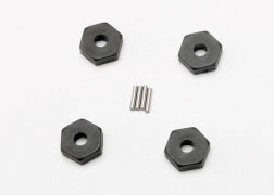 Wheel hubs, hex (4)/ axle pins (1.5x8mm) (4)