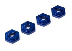 Wheel hubs, hex, aluminum (blue-anodized) (4)