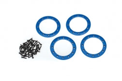 Beadlock rings, blue (2.2") (aluminum) (4)/ 2x10 CS (48)