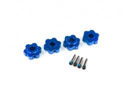 Wheel hubs, hex, aluminum (blue-anodized) (4)/ 4x13mm screw pins (4)