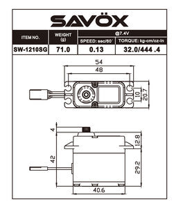 Savox SAVSW1210SGP-BE Waterproof Servo